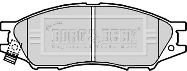 BORG & BECK stabdžių trinkelių rinkinys, diskinis stabdys BBP1917